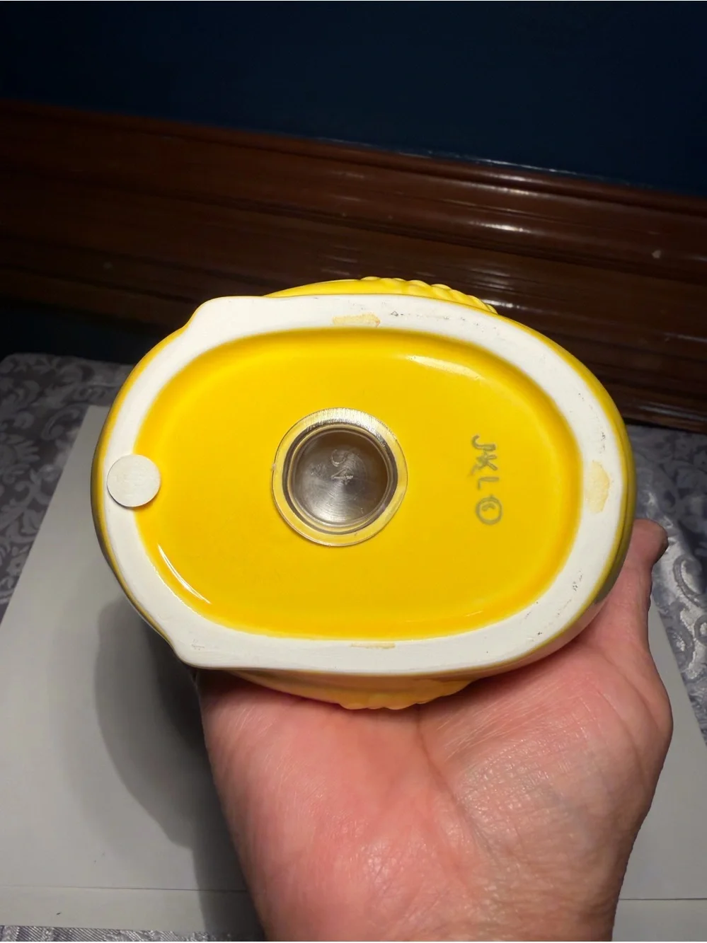 Charming Ceramic Yellow Duck Toothbrush Holder